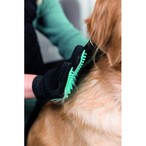 Перчатка Trixie для вычесывания шерсти резиновая/тканевая 16х24 см Киев - изображение 3