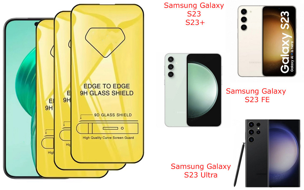 Захисне скло DefenzoGlass для Samsung Galaxy S23, S23+, S23 FE, S23 Ultra – подвійна міцність Київ - фото 3