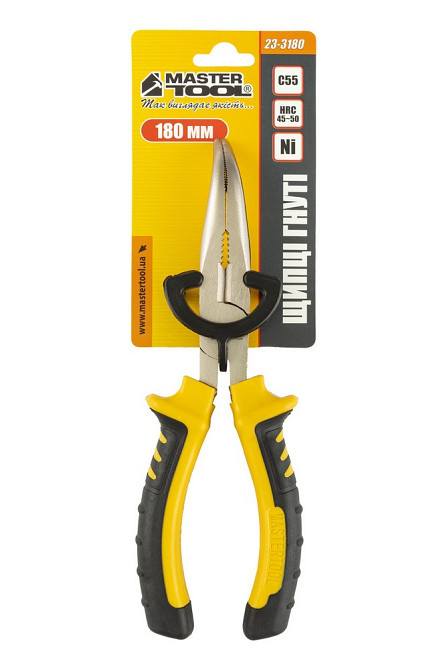MASTERTOOL Щипці вигнуті MASTERTOOL 180 мм С55/HRC 45~50 23-3180 Коломия - фото 10
