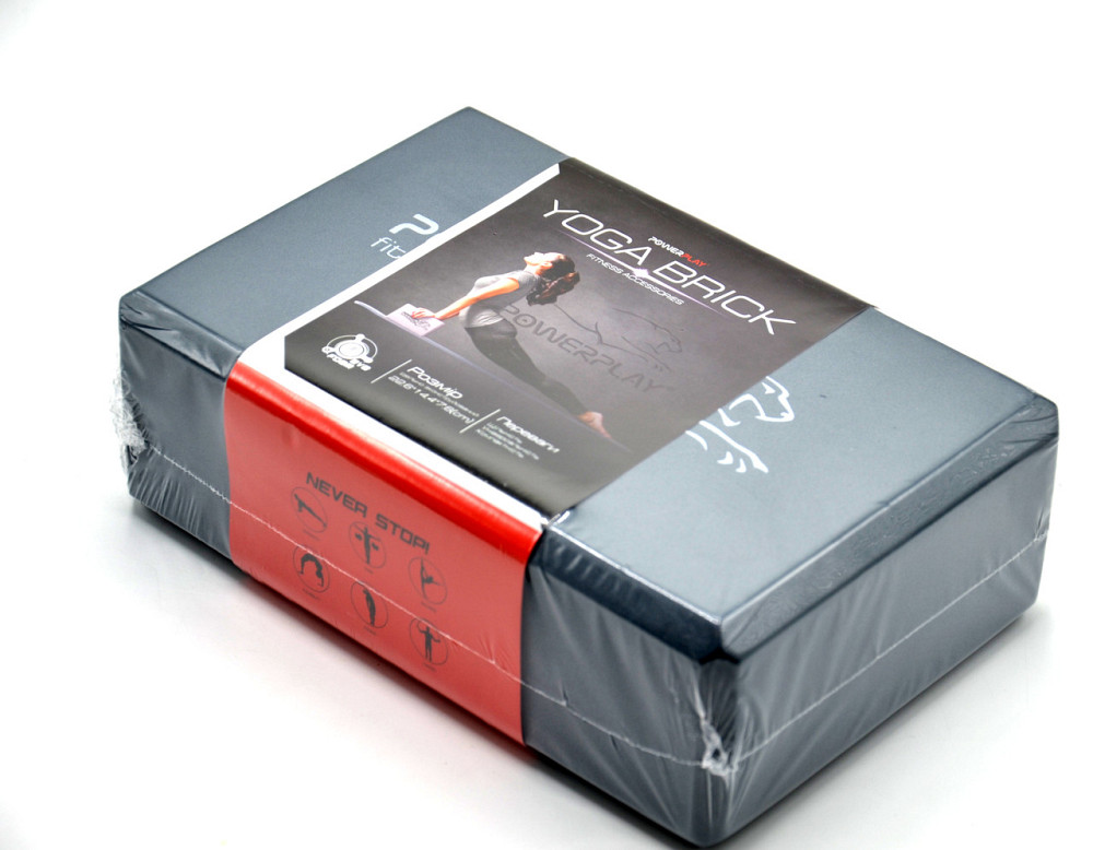 Блоки для йоги 2 шт. PowerPlay 4006 Yoga Brick EVA Сірі (пара) Луцк - изображение 9