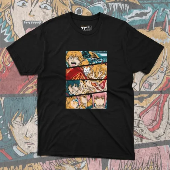 Футболка для подростка мальчика с принтом Человек Бензопила Команда Размер 160 Anime10495 Днепр