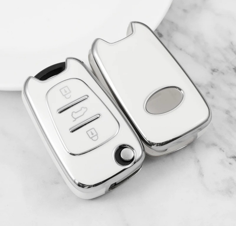 Захисний чохол для автомобільного ключа Hyundai Kia Білий Смела - изображение 3