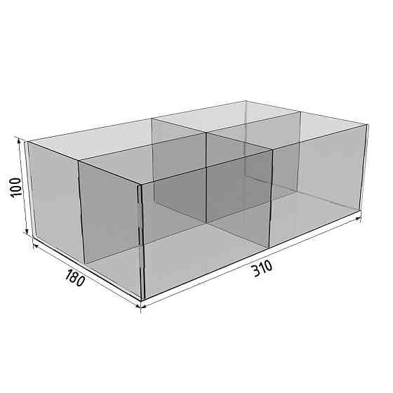 Коробка акриловая EKOSTAR 4 ячейки 310х180х100 Киев
