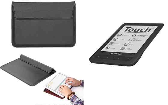 Чехол-конверт VitoCase для PocketBook Touch Lux 623, с функцией подставки для книги Черный Киев
