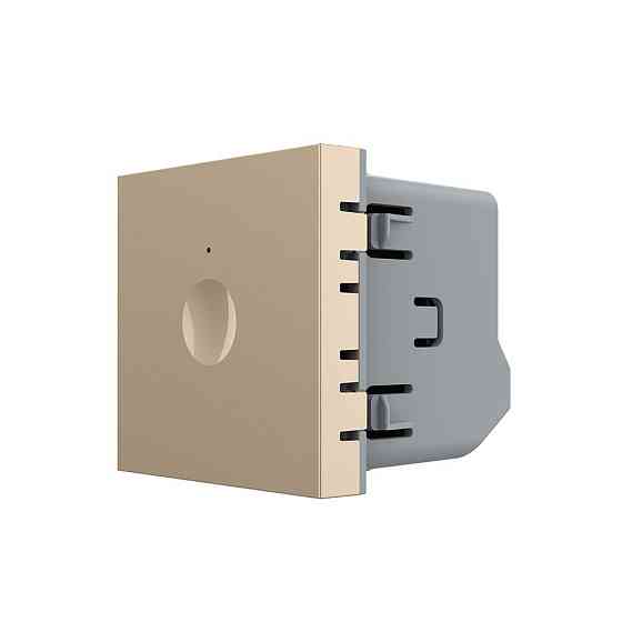 Сенсорний вимикач LIVOLO Sense, золотий, прохідний / перехресний, 5А 230В, без нейтралі, модуль без рамки (VL-FC1S-2AP) Коломия