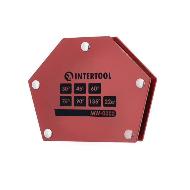 Тримач магнітний для зварювання, трапеція, 30°, 45°, 60°, 75°, 90°, 135°, 22 кг, 115×90×17 мм INTERTOOL MW-0002 Київ - фото 1