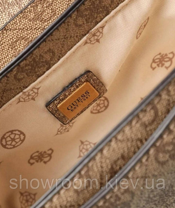 Жіноча сумочка Guess на плече (841619) світло-коричнева Київ - фото 5