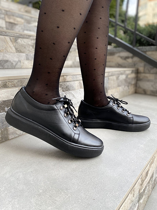 Injers Сліпони жіночі INJERS 195 чорні (весна-осінь, шкіра натуральна) (2486) Коломия - фото 5