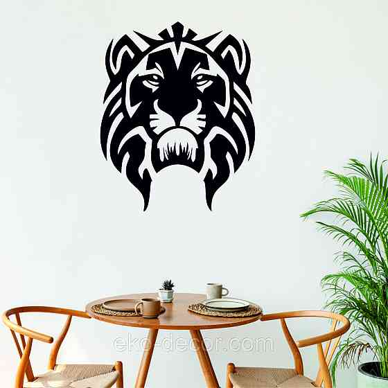 Декоративное настенное Панно «Лев» Декор на стену 90*73 см, Черный Киев