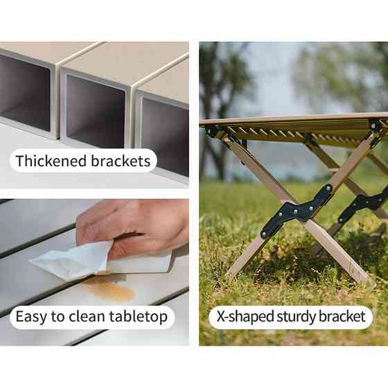 Складаний стіл Naturehike Star Jane T01 CNK2550JJ018, 89х60 см, вуглецева сталь, бежевий Киев