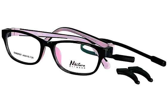 Дитяча оправа для окулярів Nikitana зі стоперами чорно-рожева Луцьк