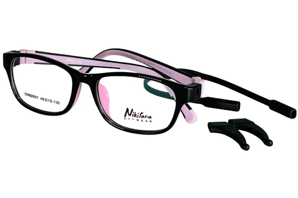 Дитяча оправа для окулярів Nikitana зі стоперами чорно-рожева Луцьк - фото 1