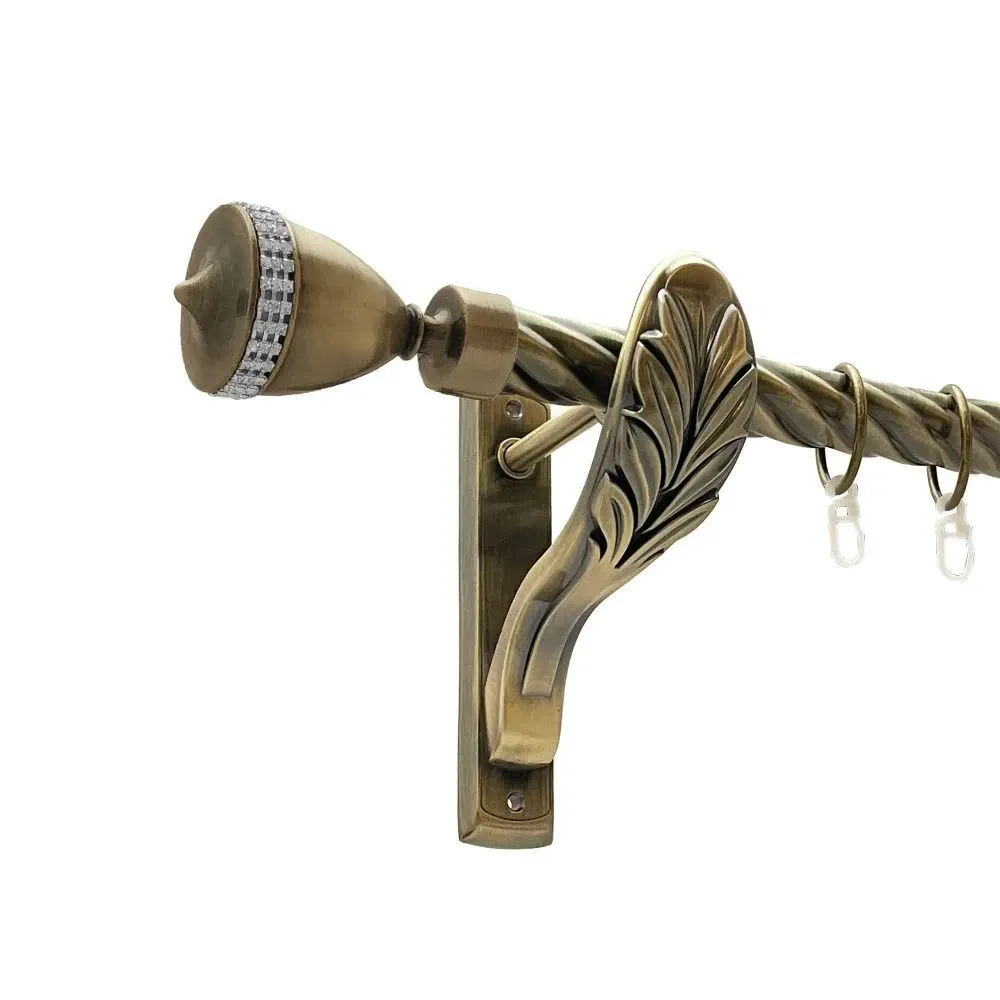 Карниз Orvit Етернія металевий однорядний ретро скручена труба кільце металеве Антик 25 мм 240 см (00-00018410) Львів - фото 1