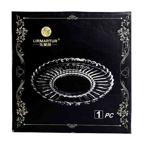 Сервировочное блюдо Ø 28 см прозрачное круглое для дома и кафе HP-YH-32 Киев