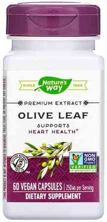Экстракт листьев оливы Nature's Way Olive Leaf 250 мг 60 веганских капсул Киев