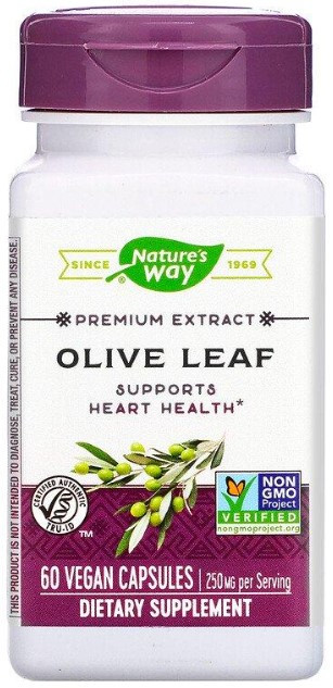 Екстракт листя оливи Nature's Way Olive Leaf 250 мг 60 веганських капсул Київ - фото 1