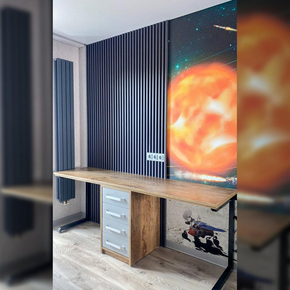 Рейка декоративна WPC стінова 3000х160х23мм Графіт SW-00001529 Київ - фото 9