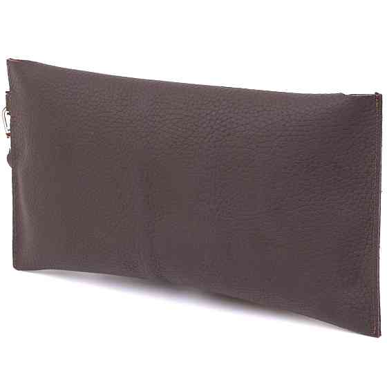 Кожаная матовая тревел-косметичка Shvigel 16418 Коричневый Киев