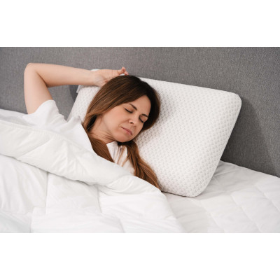 Подушка Ardesto ортопедическая Sleepwell, классическая прямоугольная, пена мемори, 60х40х12см белый (ART6040CLP) Винница - изображение 6