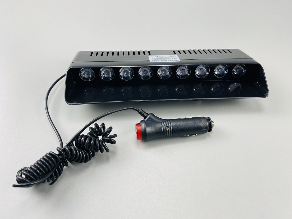Маячок проблисковий S12 автомобільний стробоскоп 9-80V (12 led діодів) білий спалах (під скло) мигалка Мукачево - фото 5