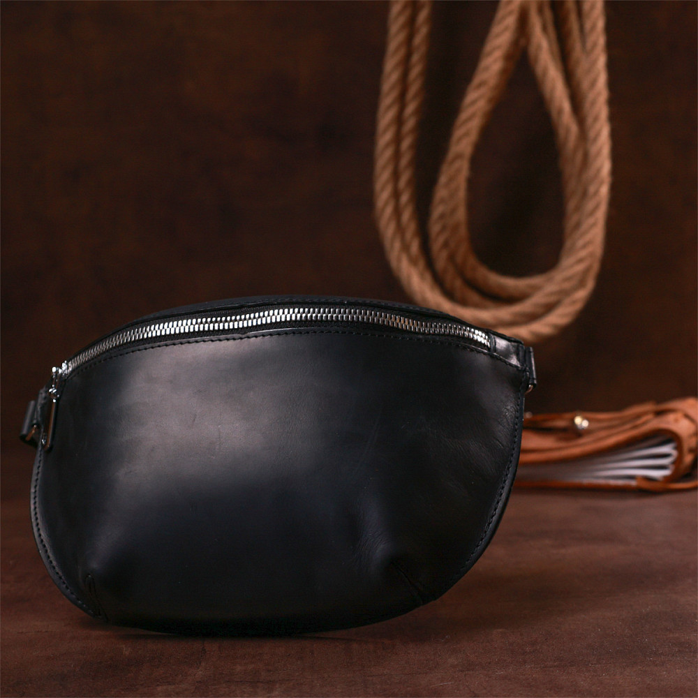 Стильна вінтажна жіноча бананка Shvigel 16394 Чорний Київ - фото 9