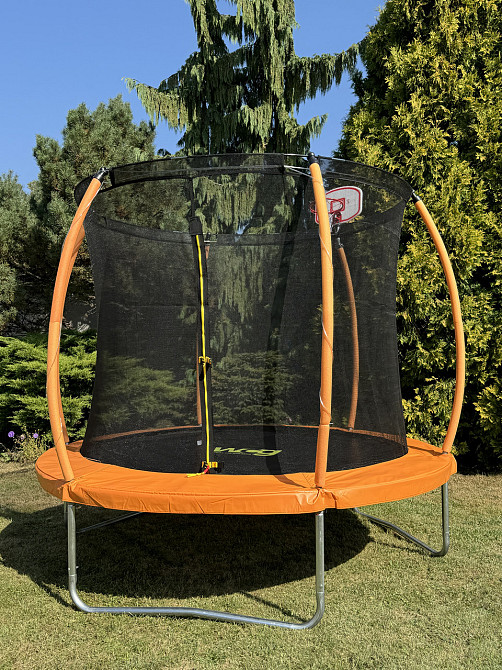 Батут WCG 245 см із внутрішньою захисною сіткою та LED підсвіткою 8FT (W-0803) Київ - фото 3