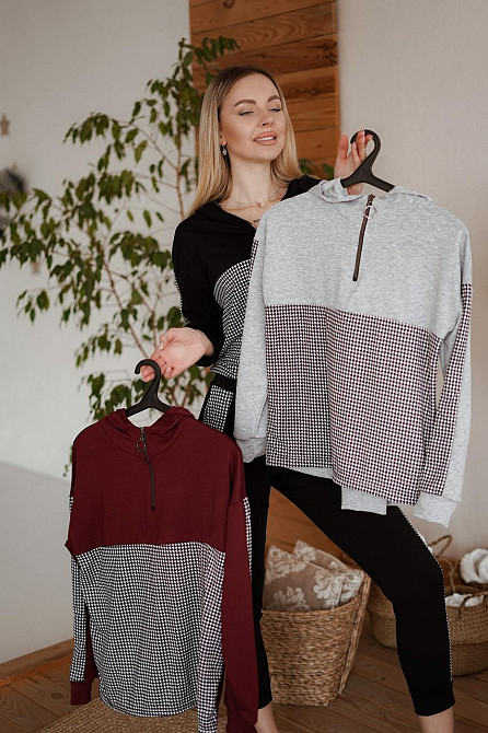 Повсякденний жіночий костюм із трикотажу "Flex" оптом | Батал | Розпродаж моделі Київ - фото 3