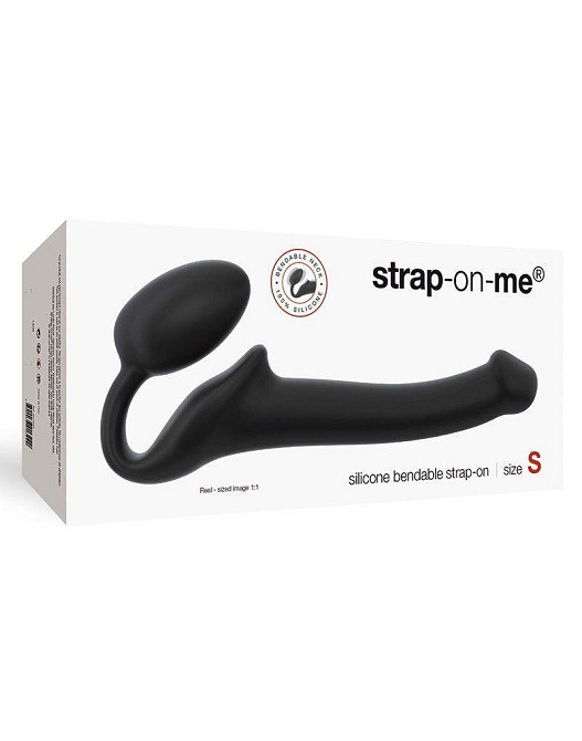 Безремінний страпон Strap-On-Me Black S, повністю регульований, діаметр 2,7 см Sex Aura Київ - фото 3