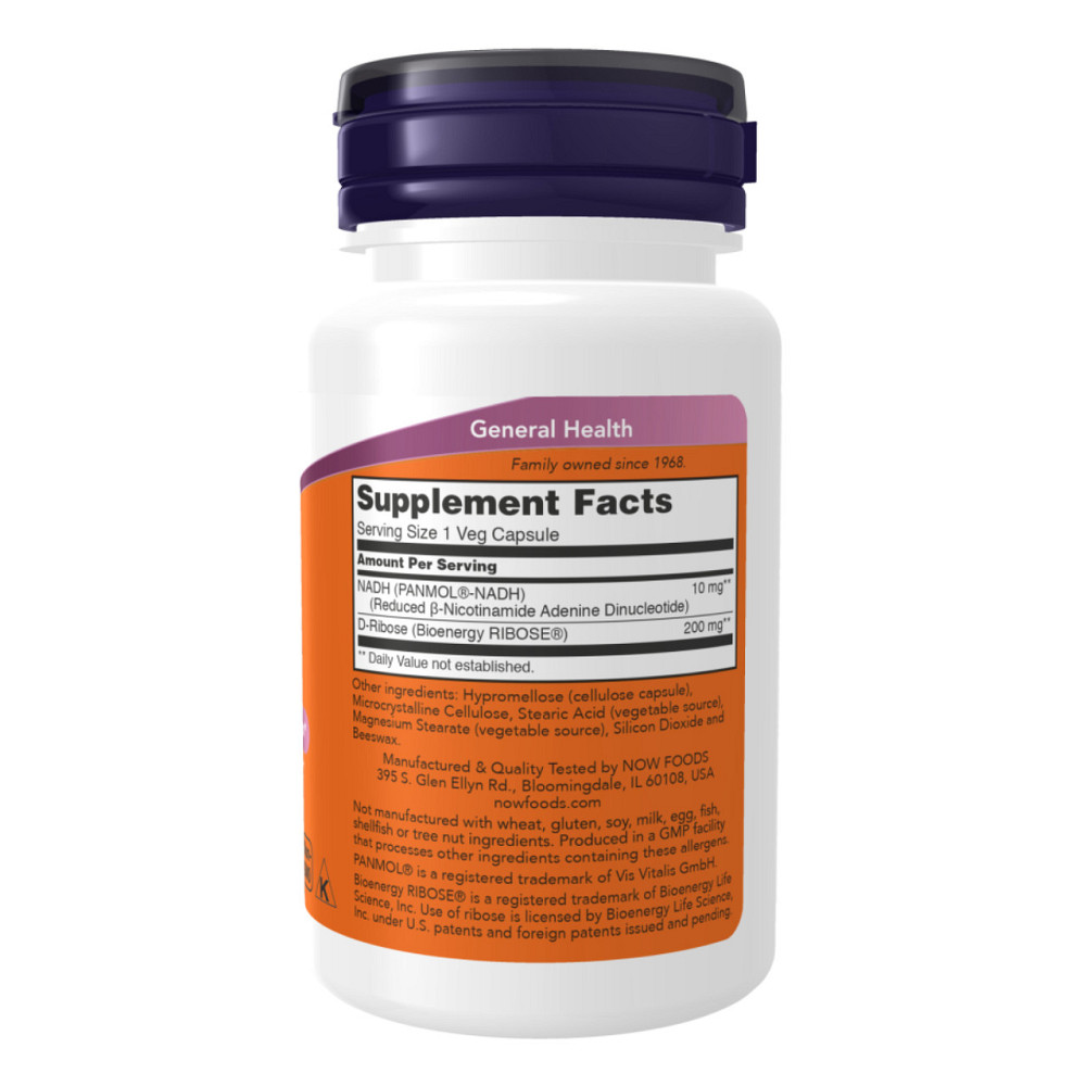НАДН Now Foods NADH 10mg With 200mg Ribose 60 vcaps Киев - изображение 2