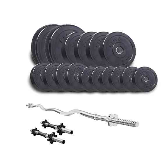 Комплект штанга и гантели Elitum Titan 66 кг набор для фитнеса силовых упражнений и тренировок дома Киев