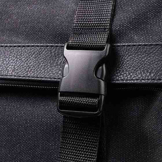 Добротный рюкзак для ноутбука из вставками эко-кожи FABRA 22583 Черный Киев