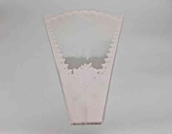 Упаковка конус під квіти h70/14низ/56верх(100 шт) Листочки білі 175 (1) (100 шт) Харків