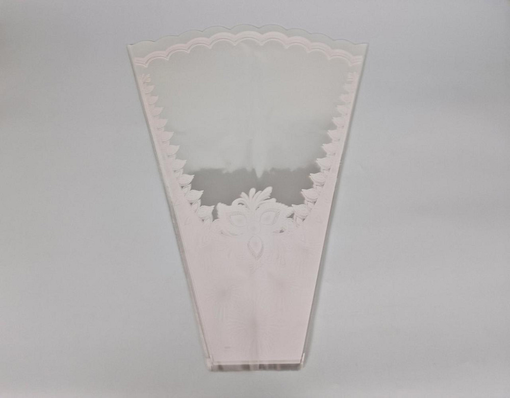 Упаковка конус під квіти h70/14низ/56верх(100 шт) Листочки білі 175 (1) (100 шт) Харків - фото 3
