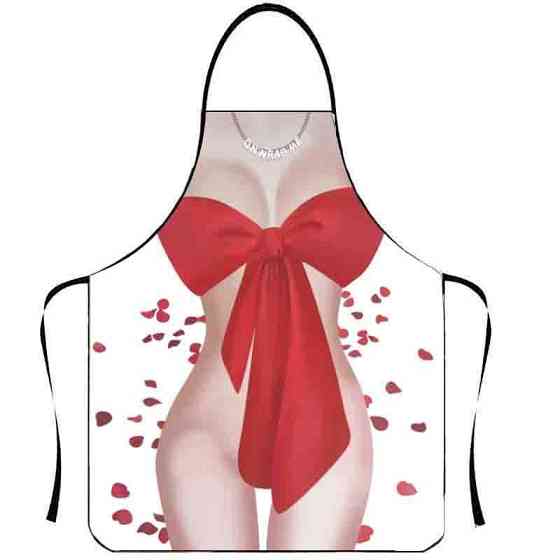 Фартух з приколом з бантом 75 на 60 см різнобарвний Київ