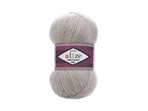 Пряжа Superwash Comfort арт.21 5шт/уп серый 25% полиамид 75% шерсть 100г 420м ТМ ALIZE Киев