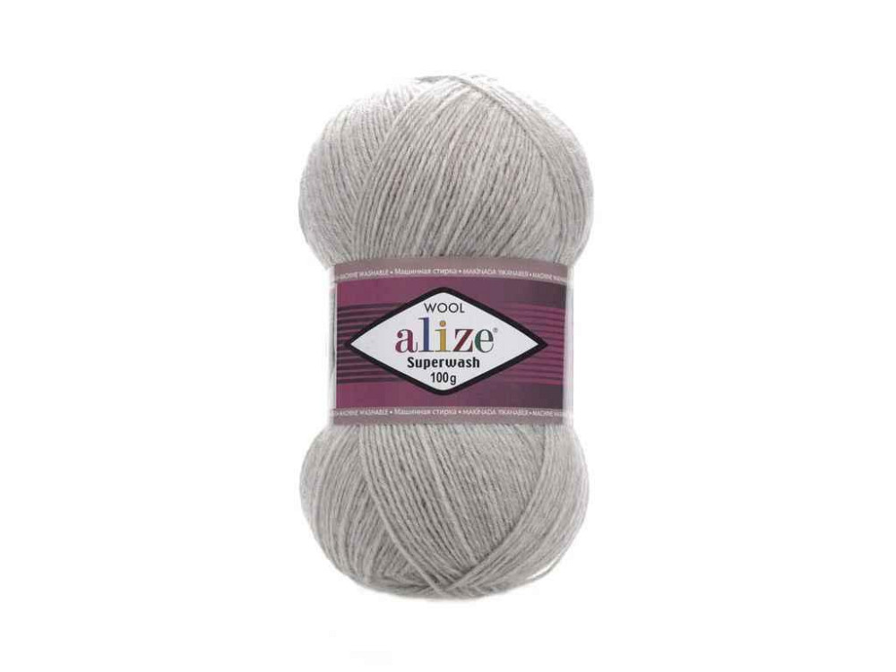 Пряжа Superwash Comfort арт.21 5шт/уп серый 25% полиамид 75% шерсть 100г 420м ТМ ALIZE Киев - изображение 1