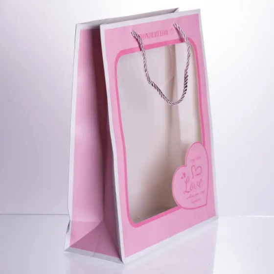Подарункові пакети Love з віконцем, 12 шт. Київ