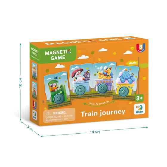 Дитяча магнітна гра "Подорож потягом" 200254, 8 елементів Вінниця