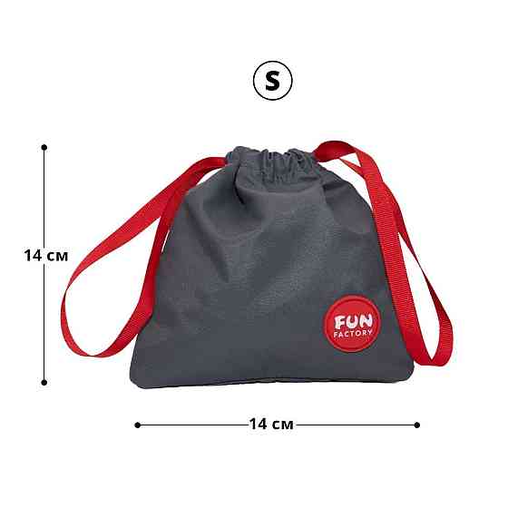 Сумка для секс-игрушек Fun Factory TOYBAG, S, серая, кисет, 14x14 см Sex Aura Киев