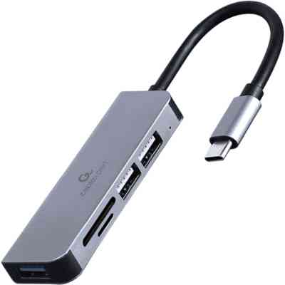 Концентратор Cablexpert USB-С to 1 х USB 3.1 Gen1 (5 Gbps), 2 х USB 2.0, CardReader (UHB-CM-CRU3P1U2P2-01) Вінниця