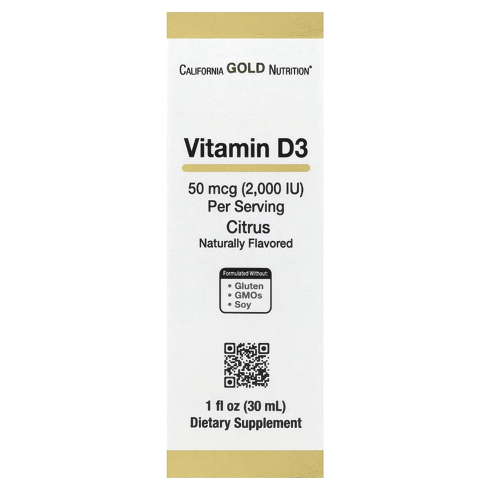 Vitamin D3, 50 mcg (2,000 IU) 30 ml (Citrus) Луцьк - фото 1