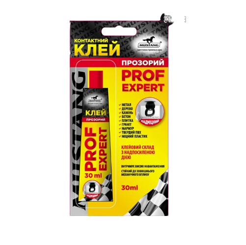 Клей контактний 30мл Мустанг Prof Expert Житомир
