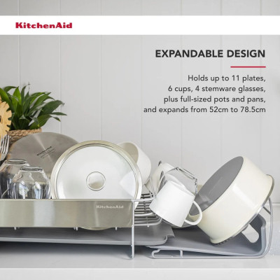 Сушарка для посуду KitchenAid Sinkware 61,5 x 38,5 x 37,5 см сірий (KEG896BXCGA) Вінниця - фото 2