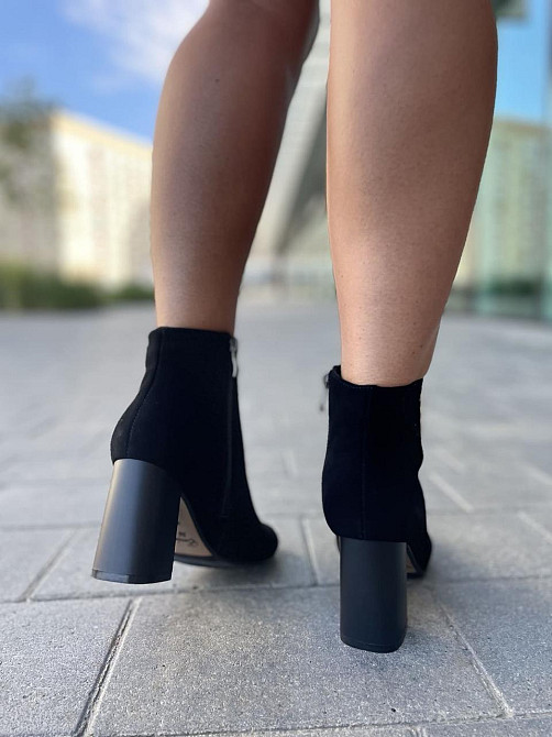Vesna Жіночі черевики VESNA чорні натуральна замша висота 10,5см каблук 8см 36р. (1183) Коломия - фото 7