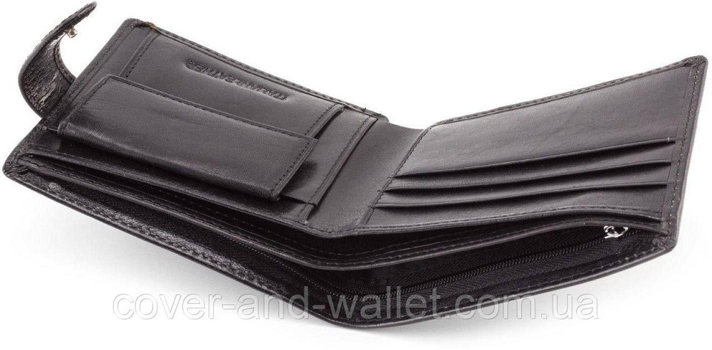 Чоловічий класичний гаманець із чорної гладкої шкіри ST Leather Київ - фото 6
