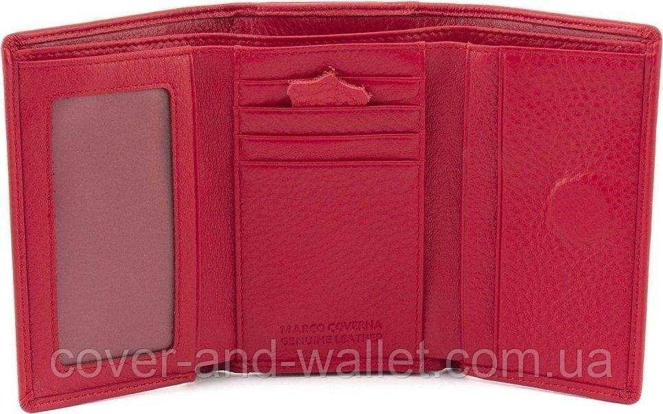 Красный женский компактный кожаный кошелек с монетницей Marco Coverna W 003 Киев - изображение 8