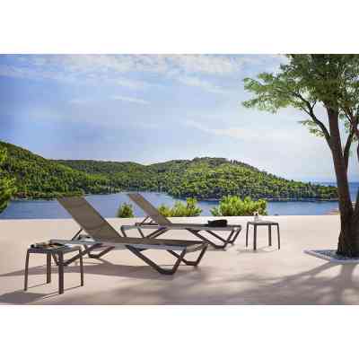 Шезлонг PAPATYA Wave серо-коричневый сетка серо-коричневый (4168) Винница