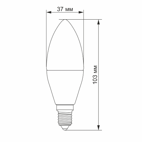 Лампа LED C37 7W E14 3000K 220V Videx Житомир