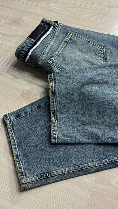 Джинсы женские Mikaletta 9521-1 SKATER оверсайз широкие с поясом винтажные синие, синий, 27, 27, 83 см, 110 см Киев - изображение 7