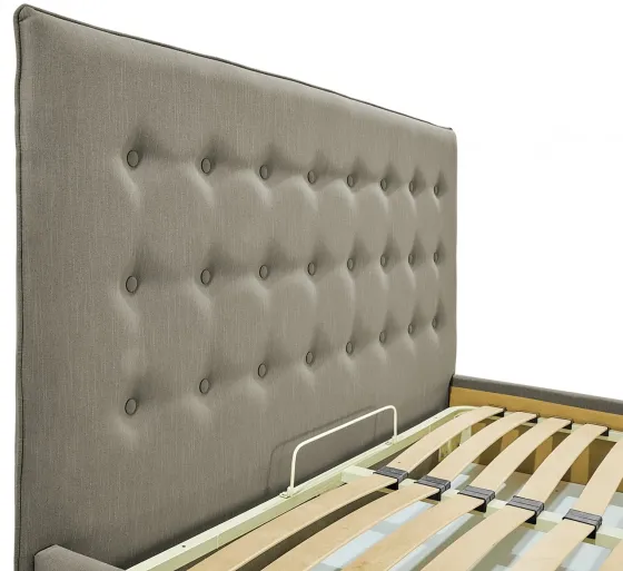 Ліжко Двоспальне Nicole VIP Wood На ніжках 160 х 200 см Melva 20 A1 З додатковою металевою цільнозварною рамою Сірий Київ